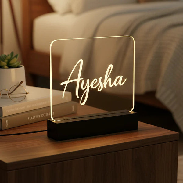 Personalised LED Name Lamp – Custom Acrylic Light