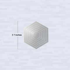 Acrylic Hexagon Ring Mirror Wall Decor - Wall Decoration