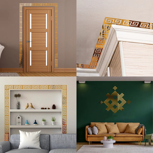 Versace Acrylic Border - Wall Mirror Sticker