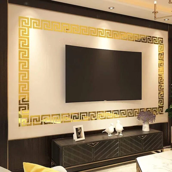 Versace Acrylic Border - Wall Mirror Sticker